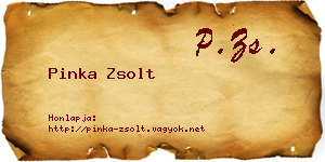 Pinka Zsolt névjegykártya