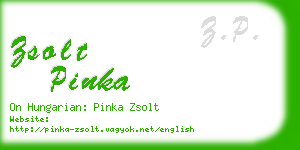 zsolt pinka business card